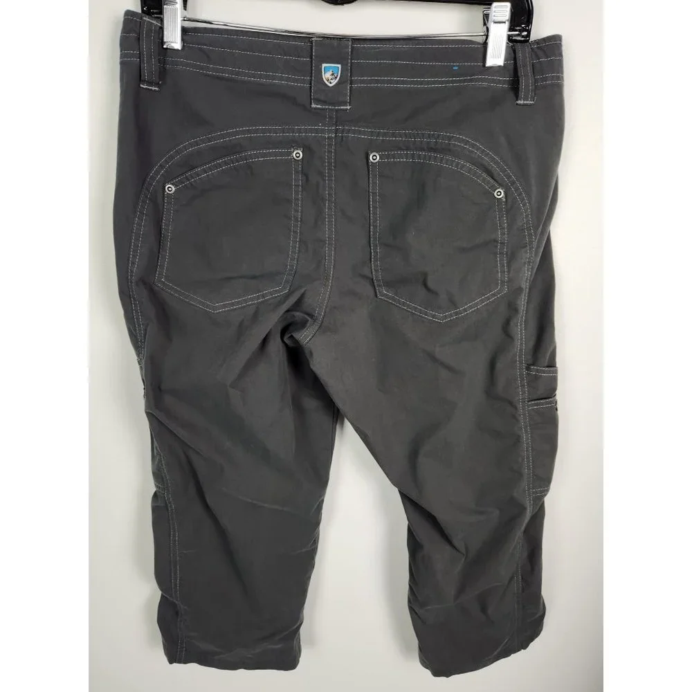 Kuhl Women's Sz. 8 Capri Utility Hiking Pants In Grey - Picture 6 of 6